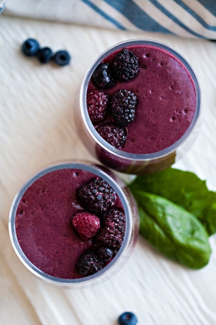Jump-start your day with this Super Food Berry Smoothie! Full of vitamins, fiber, and antioxidants, it's nutrition at its best!
