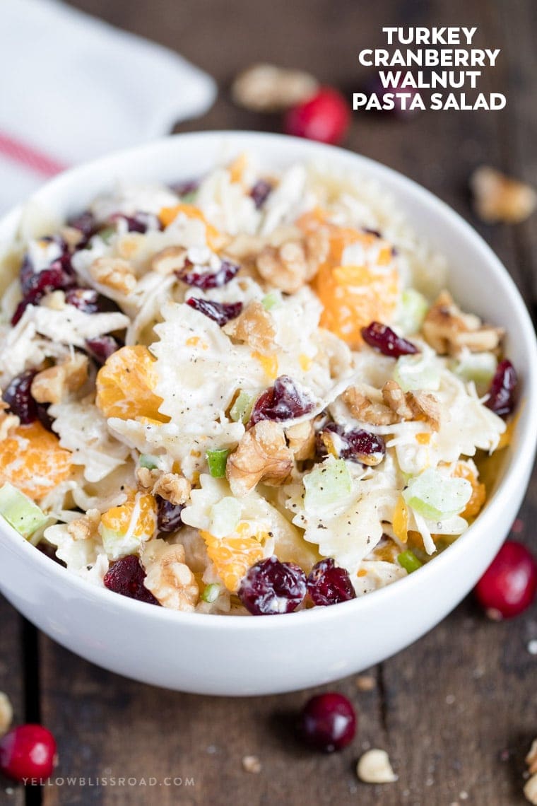 Turkey Cranberry And Walnut Pasta Salad Delicious And Easy