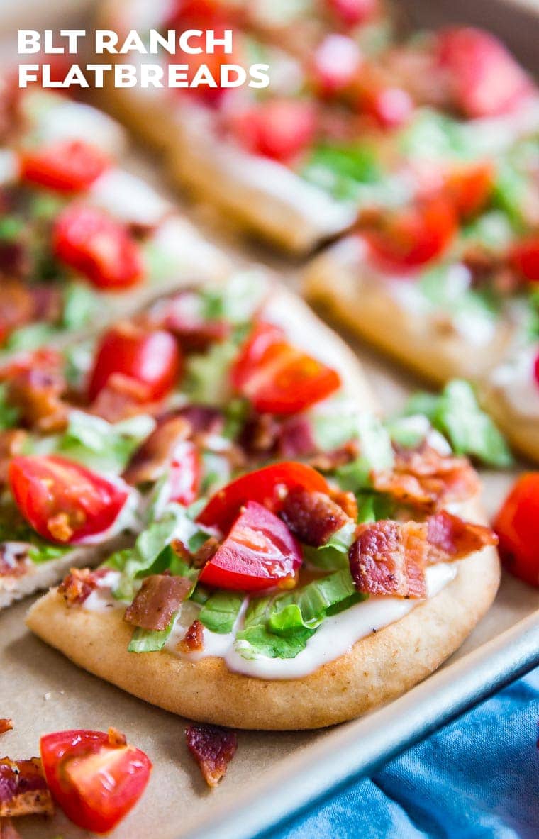 A close up of BLT Flatbread