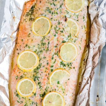 A close up of Baked Salmon