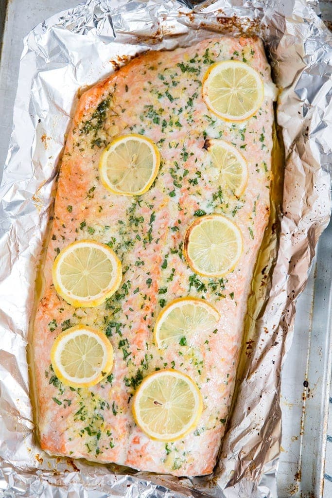 A close up of Baked Salmon