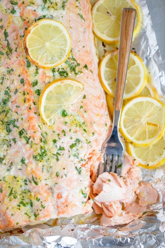 A close up of Baked Salmon