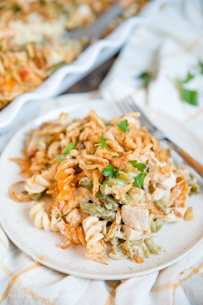 French Onion Chicken Casserole with Green Beans and Crispy Onions | Weeknight Dinner | Comfort Food