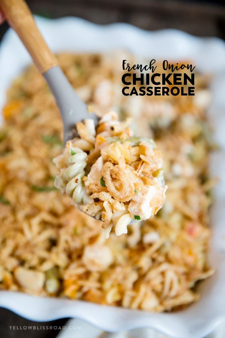 French Onion Chicken Casserole with Green Beans and Crispy Onions | Weeknight Dinner | Comfort Food