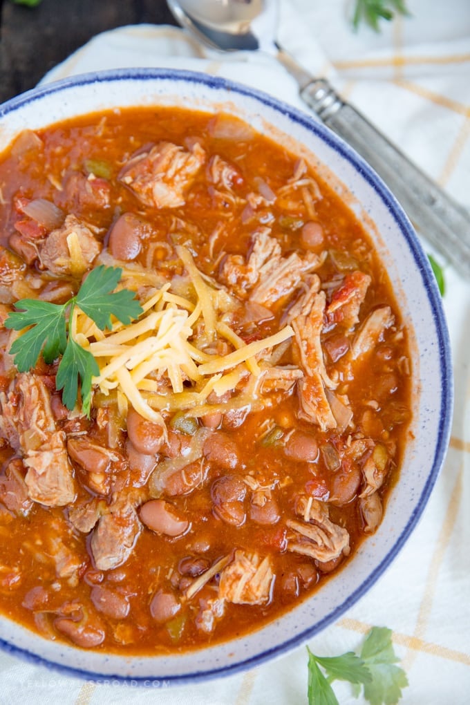 Slow Cooker Pulled Pork Chili