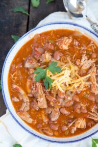 A bowl of Pulled Pork Chili