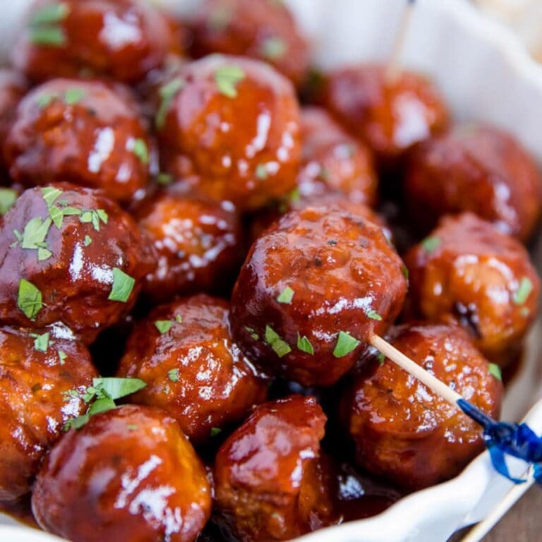 BBQ Grape Jelly Meatballs Yellow Bliss Road