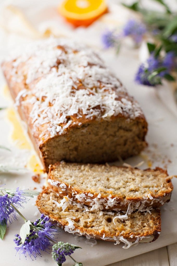 Coconut Banana Bread with Orange Glaze. Try this tropical twist on a classic favorite! Banana bread with coconut flavor baked in and a bright, sweet orange glaze on top.