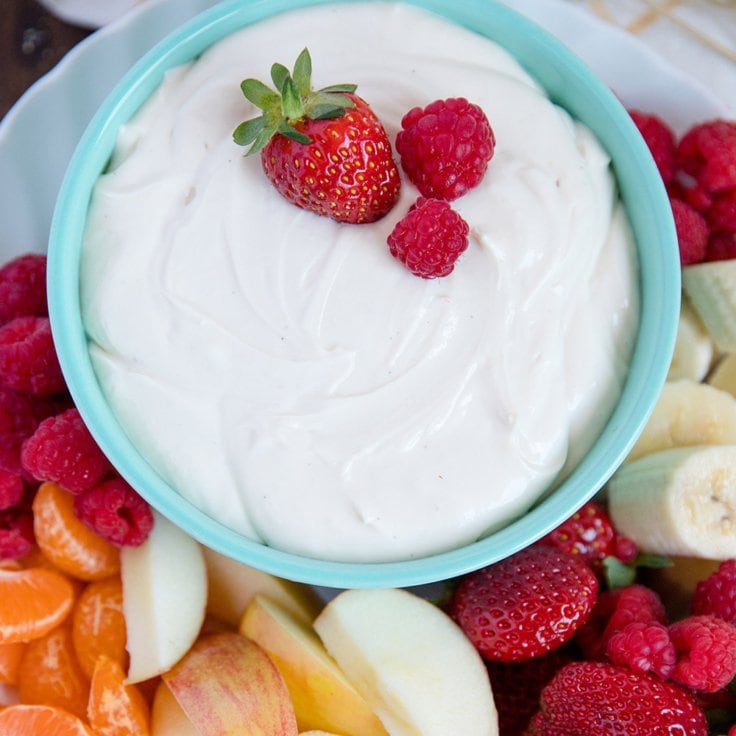 Easy 3 Ingredient Cream Cheese Fruit Dip