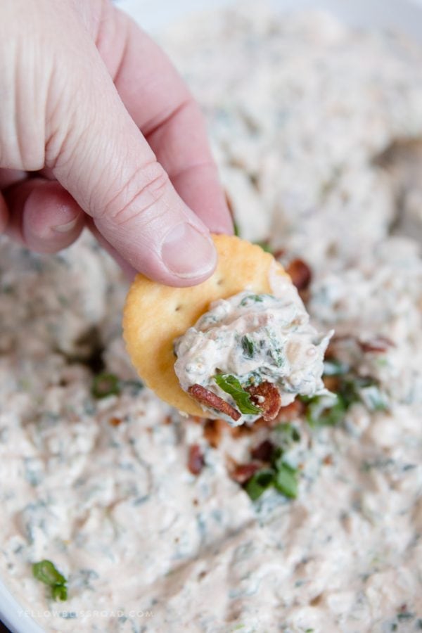 Bacon Garlic Spinach Dip Made from Scratch No Soup Mix Here!