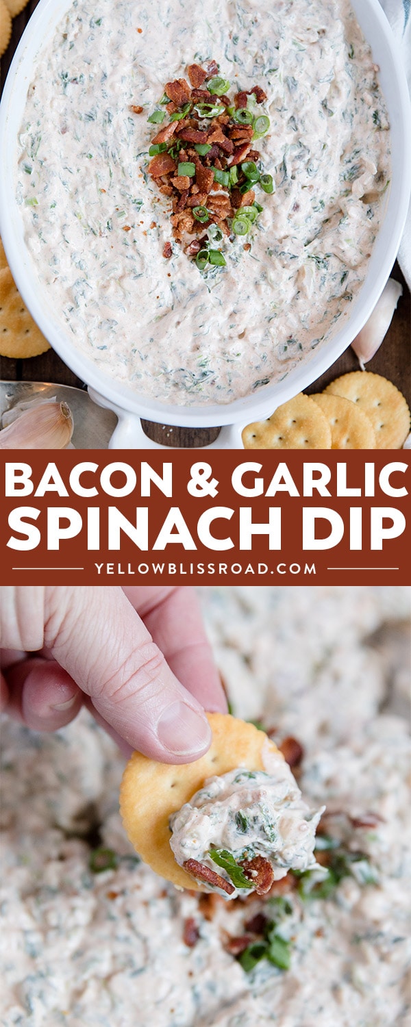 Social media image of Bacon & Garlic Spinach Dip