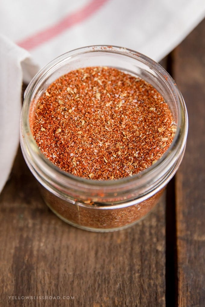 homemade taco seasoning in a jar