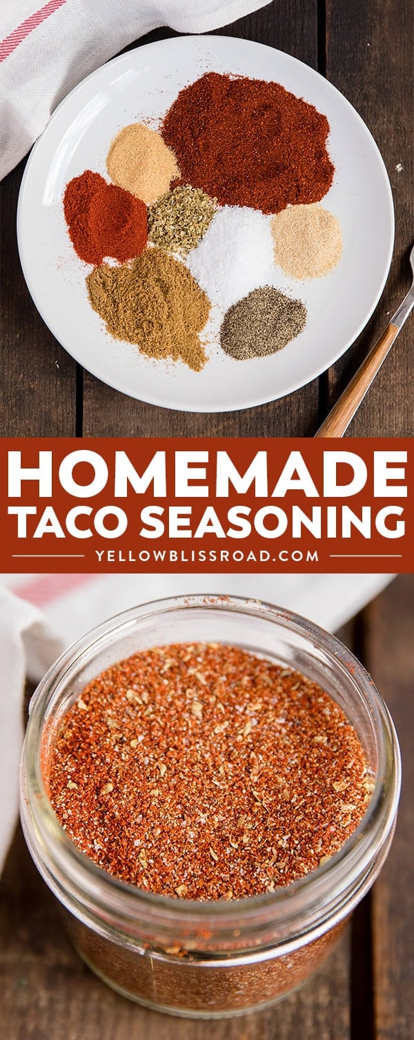 Homemade taco seasoning collage