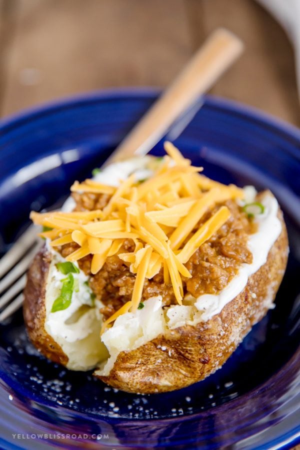 Taco Stuffed Baked Potatoes Yellow Bliss Road