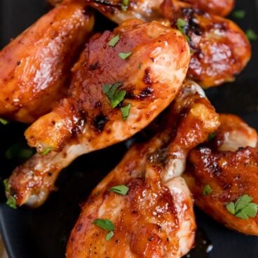 A close up of Barbecue Baked Chicken Drumsticks