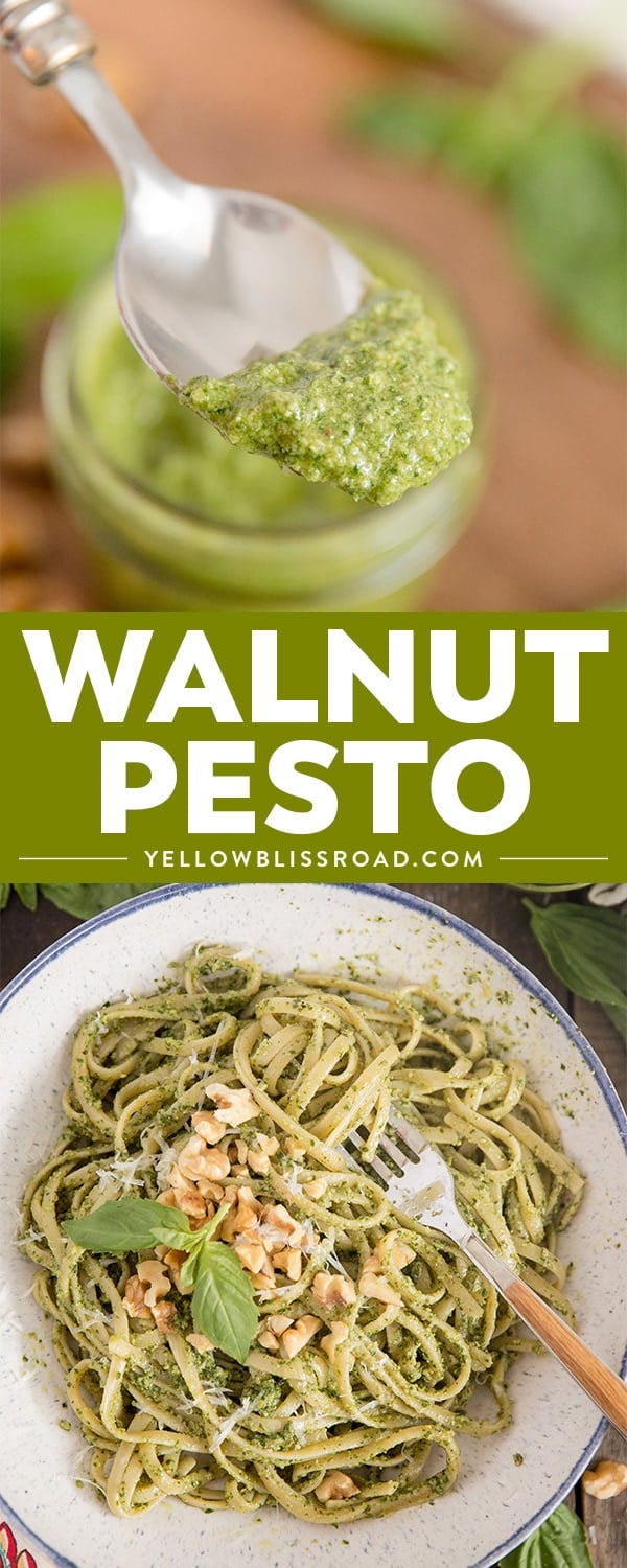 Walnut pesto collage