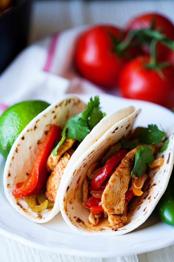 A plate of Chicken Fajitas