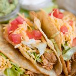 Social media image of chicken tacos tacos