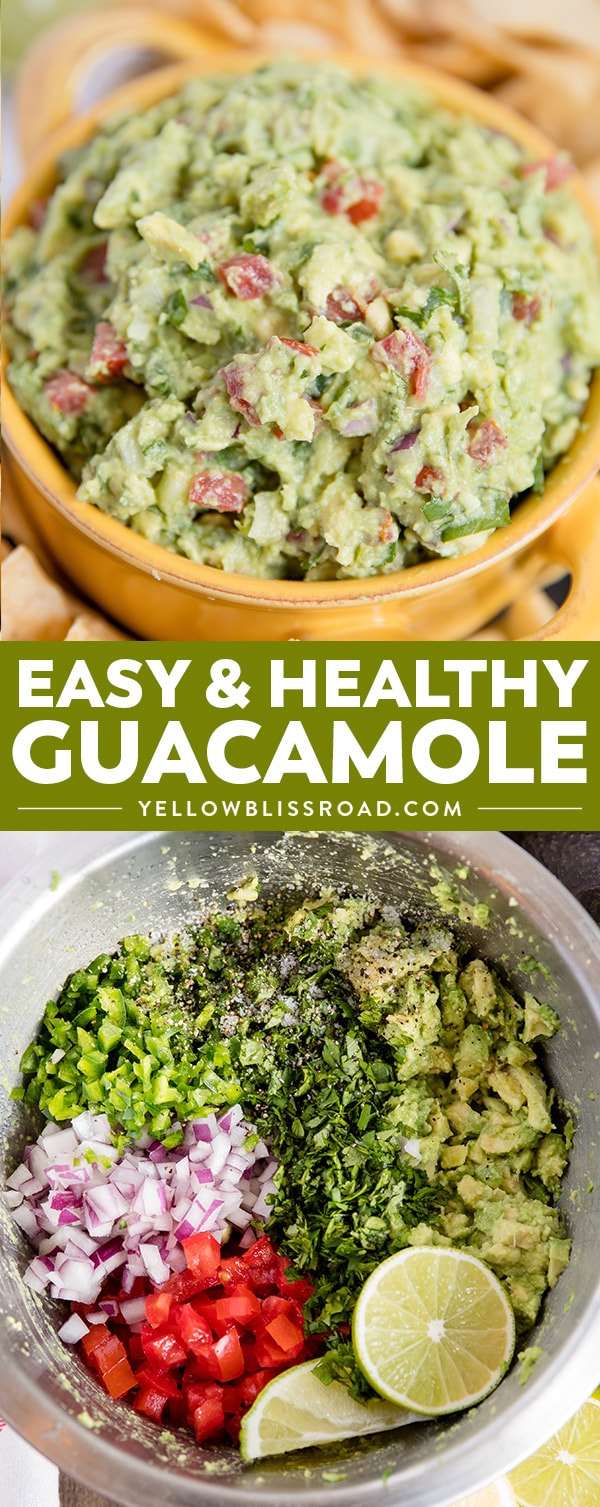 Fresh and easy guacamole recipe collage