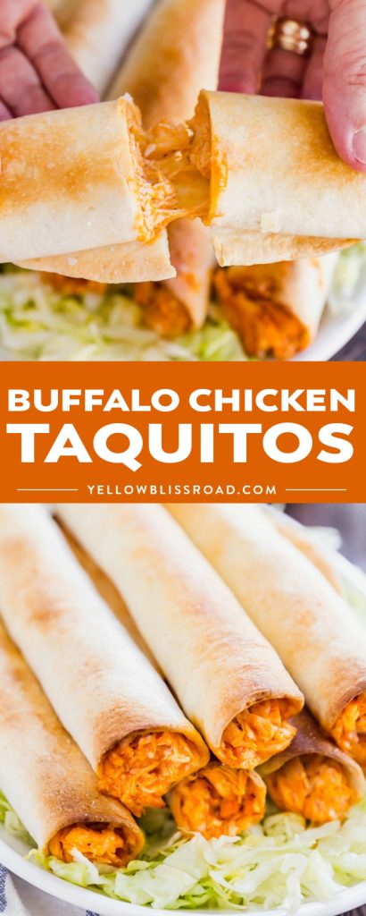 Buffalo Chicken Taquitos | YellowBlissRoad.com