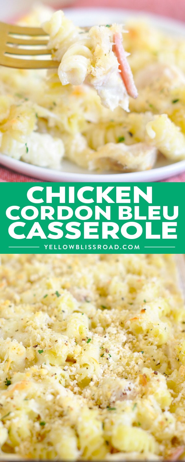 Social media image of Chicken Cordon Bleu Casserole