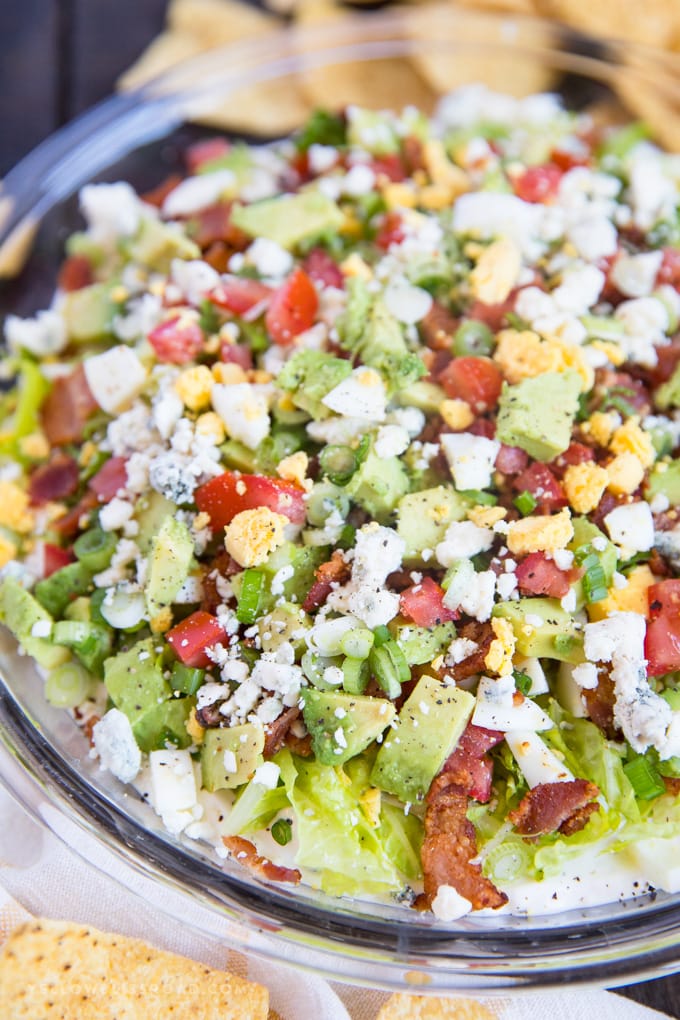 cobb salad dip with black pepper