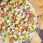 A bowl of Cobb salad dip