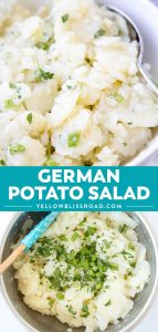 German Potato Salad Recipe collage