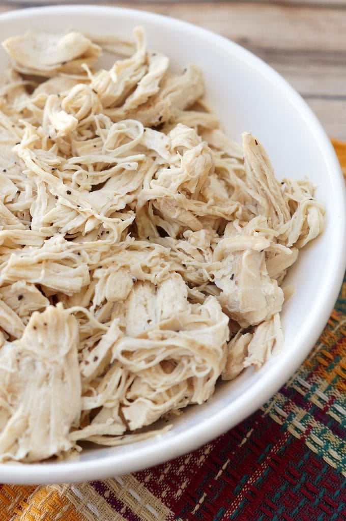 A bowl of Shredded Chicken