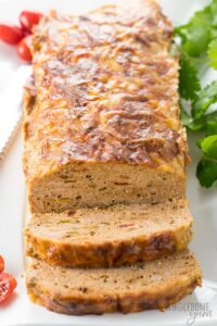 Mexican Turkey Meatloaf on a plate