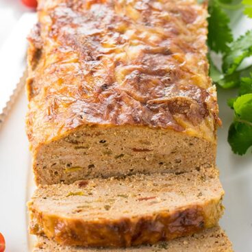 Mexican Turkey Meatloaf on a plate