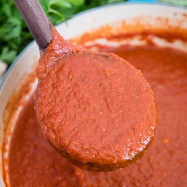 A close up of Spaghetti Sauce