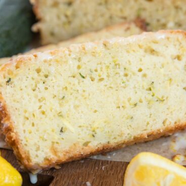 A slice of lemon zucchini bread