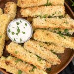 A plate of baked zucchini