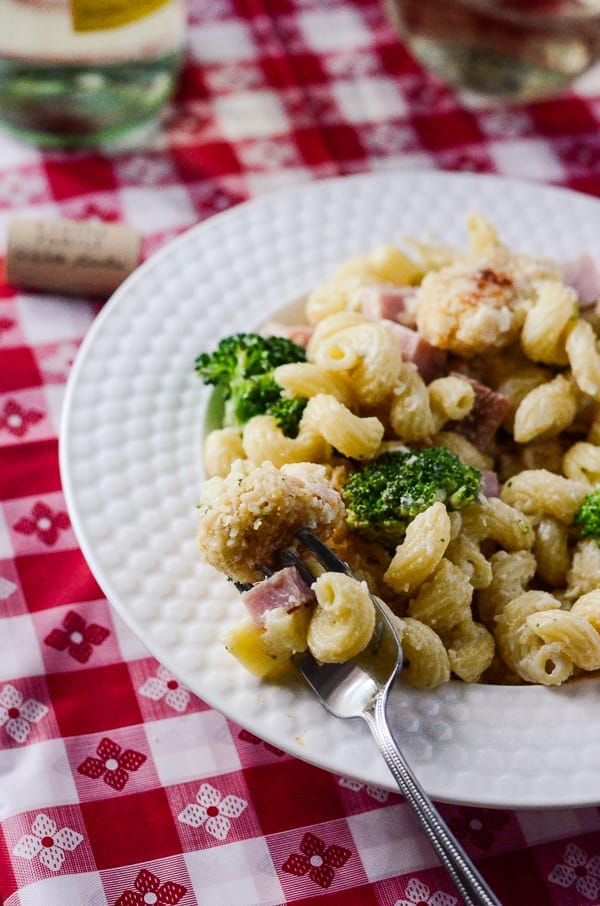 Chicken Cordon Bleu Pasta Salad from The Crumby Kitchen