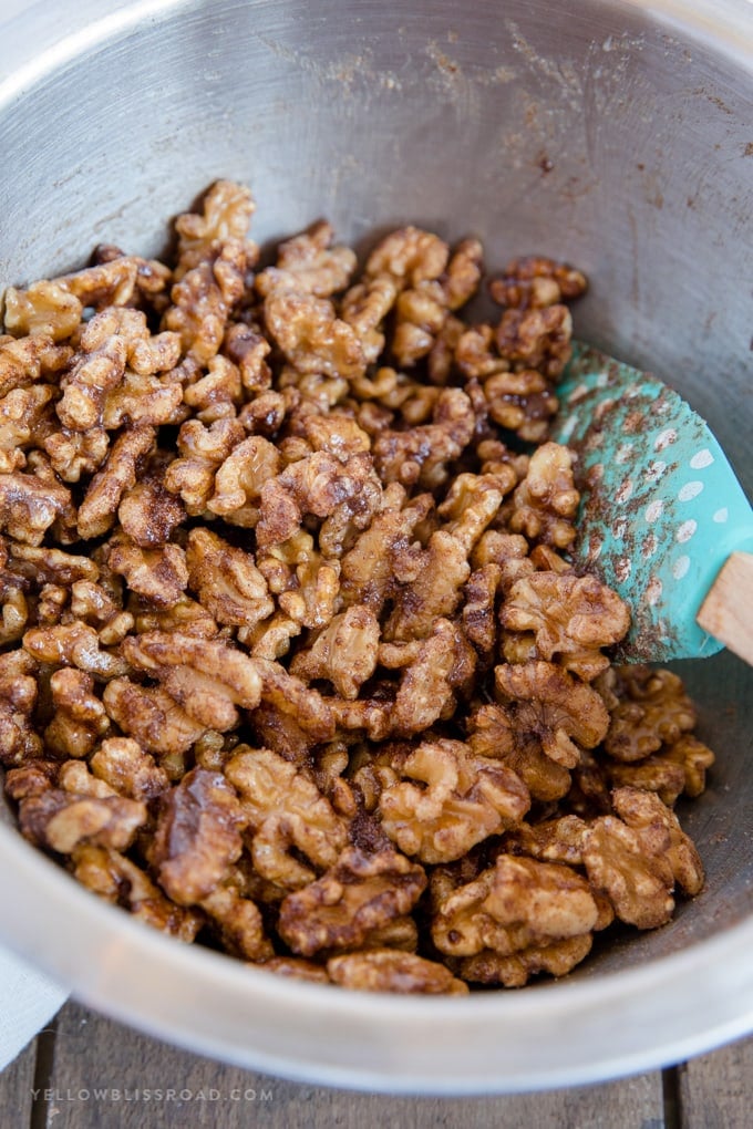 churro walnuts before baking