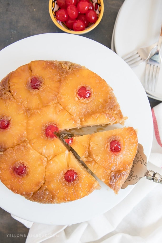 Slice of Pineapple Upside Down Cake