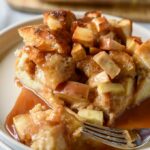 A plate of Apple French Toast Casserole