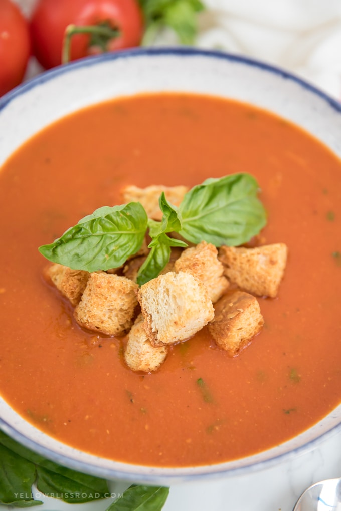A bowl of Tomato soup