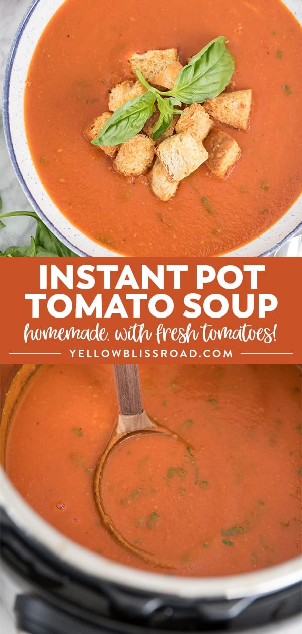 Social media image of Instant Pot Tomato Soup