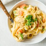 A bowl of Creamy Chicken Noodles