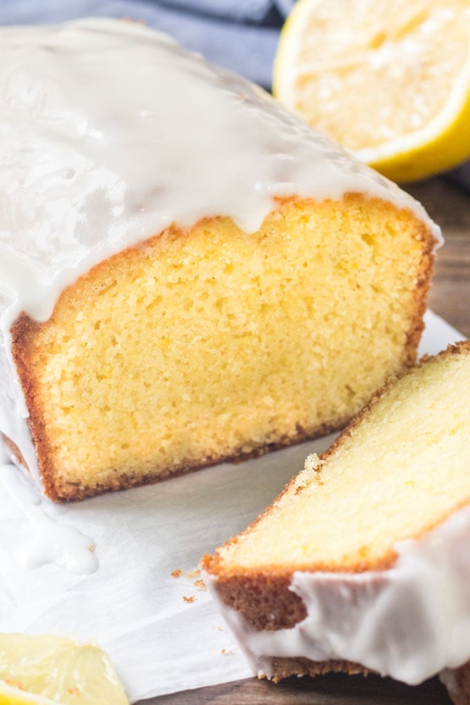 Starbucks copycat lemon loaf with sweet lemon glaze. 