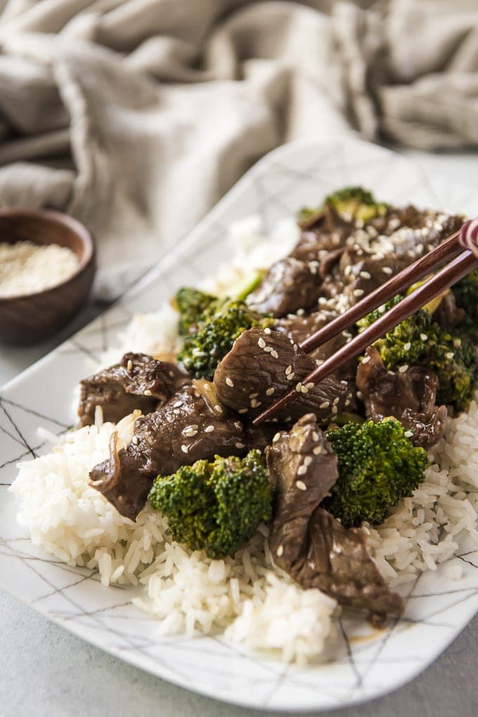 Healthy, simple, and ready in 20 minutes, Beef and Broccoli is a guaranteed dinner winner! Take out at home doesn't get any better than this! Takeout style Beef and Broccoli