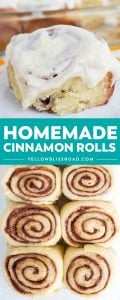 These homemade cinnamon rolls are so soft & gooey and baked to a golden brown perfection before being smothered in cream cheese frosting. I can't imagine breakfast without them!