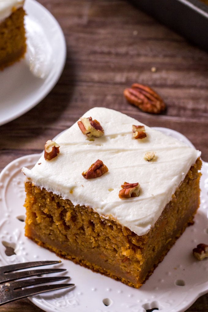 Southern sweet potato cake is a moist spice cake that's topped with marshmallow frosting. 