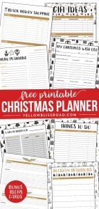 Christmas Planner (Free Printable Planner) | YellowBlissRoad.com