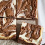 Social media image of cream cheese brownies