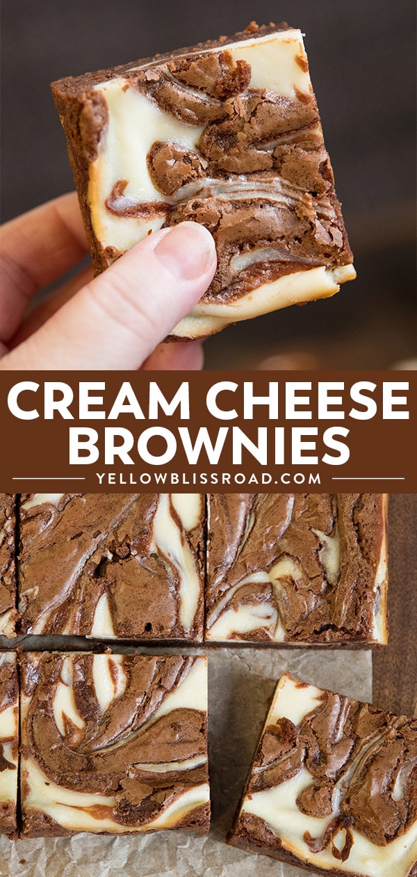 Cream Cheese Brownies/Cheesecake Brownies collage