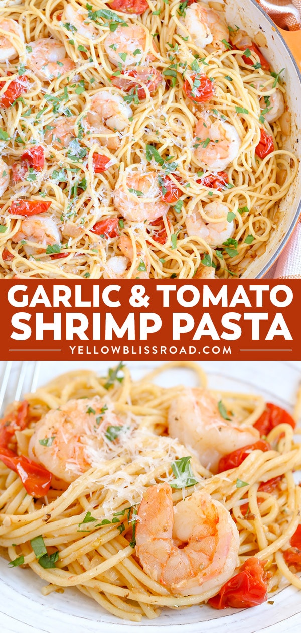 Social media image of Garlic Shrimp Tomato Spaghetti