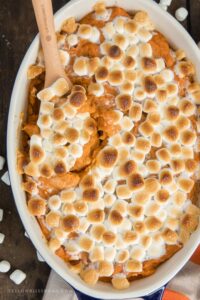 Social media image of sweet potato casserole